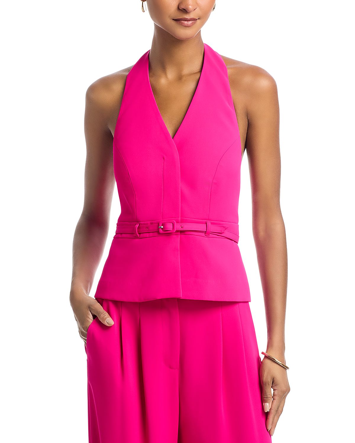 French Connection Harry Belted Halter Top