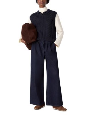 Wool Blend Cable Detail Knit Tank