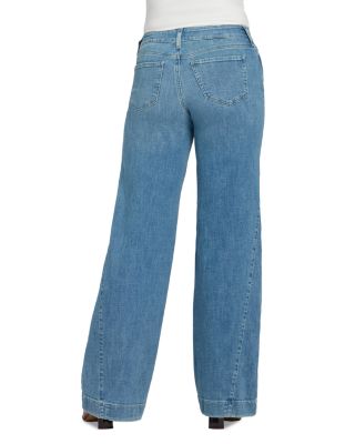 Teresa High Rise Wide Leg Side Godet Jeans in Dawn Rock