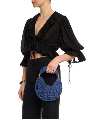 Summer Banana Mini Raffia Bag