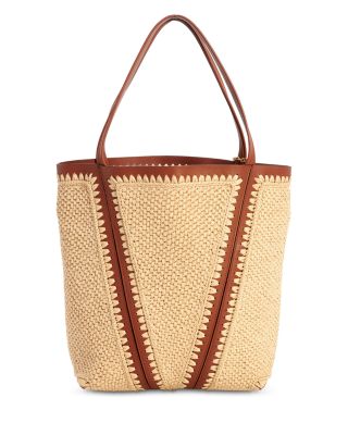 Medium Spin Raffia Tote Bag