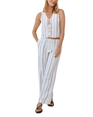 Sleeveless Tie Front Top