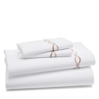 Brando Embroidered Percale Sheet Set, California King - Exclusive