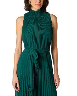 Aidan Mattox Pleated Georgette Jumpsuit