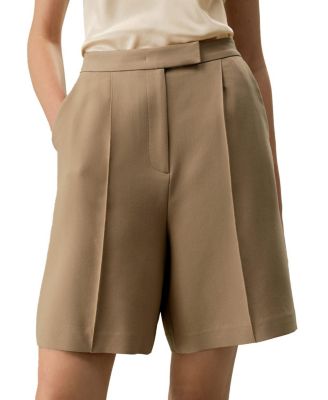Silk-Wool Blend Polished Shorts