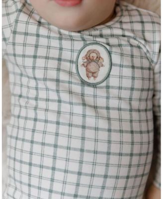 Unisex Modal French Terry Plaid Sheep Collection Footie - Baby
