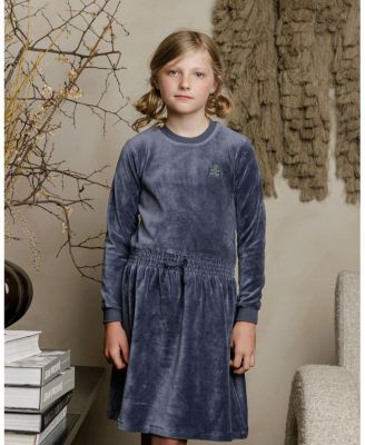 Girls' Velour Plaid Bear Collection Dress - Little Kid, Big Kid