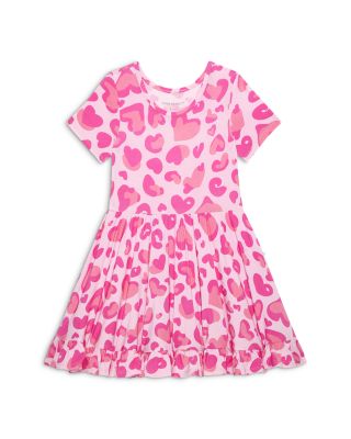 Girls' Love Leopard Ruffled Twirl Dress - Little Kid