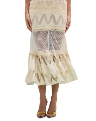 Bertha Lace Trim Midi Dress