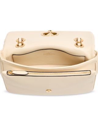 Medium VLogo Leather Shoulder Bag