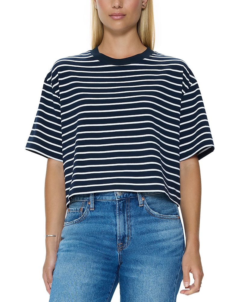 Pistola Mae Cropped Tee In Blue