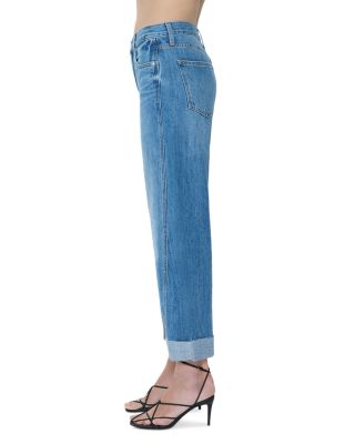 Kacey Mid Rise Cuffed Boyfriend Jeans in Laguna