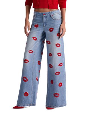 Amazing Low Rise Baggy Jeans in Denver Bright Blue