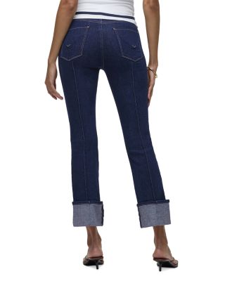 Barbara High Rise Pintucked Bootcut Crop Jeans