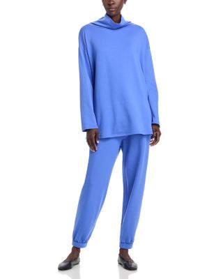 Terry Hug Drapey Funnel Neck Tunic