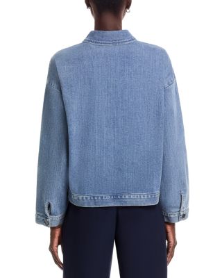 Cotton Stretch Denim Classic Collar Jacket