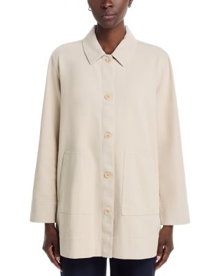 Garment Dyed Utility Classic Collar Long Jacket