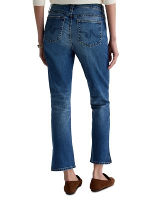 Mari Mid Rise Slim Straight Crop Jeans in 15 Years Prague