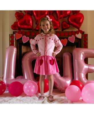Girls' Heart Intarsia Cardigan - Little Kid, Big Kid