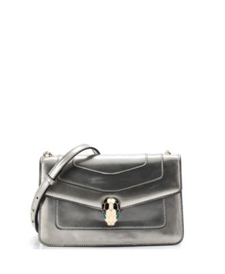 Small Serpenti Forever Shoulder Bag Metallic Leather