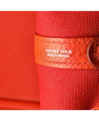 36 Garden Party Pockets Tote Toile and Leather