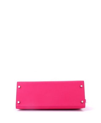 Kelly 28 Handbag Verso Epsom with Palladium Hardware