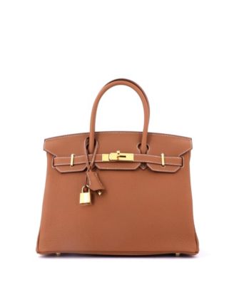 Birkin 30 Handbag Brown Togo with Gold Hardware