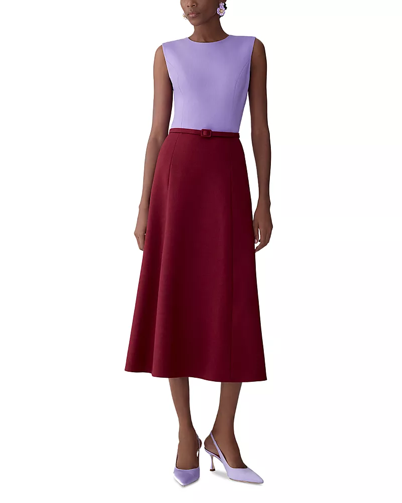 Carolina Herrera Sleeveless Colorblocked Dress