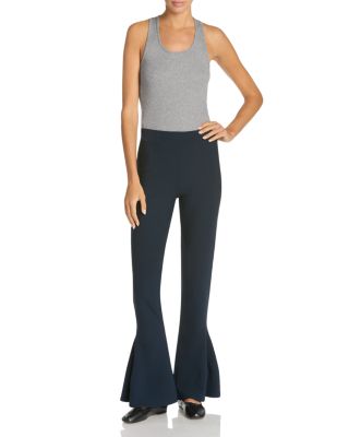 Silk Flare Hem Pants