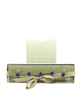  Vintage Alhambra 5 Motifs Bracelet 18K Gold and Agate