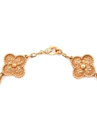  Vintage Alhambra 5 Motifs Bracelet 18K Rose Gold