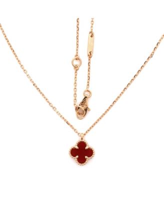  Sweet Alhambra Pendant Necklace 18K Gold and Mother of Pearl, 16"