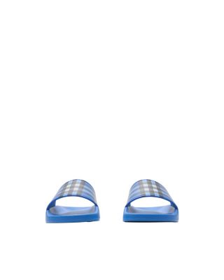 Unisex Check Slides - Toddler, Little Kid