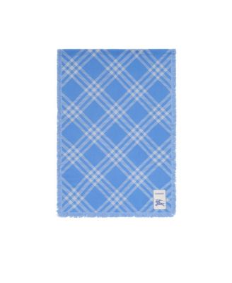  Wide Check Wool Silk Scarf