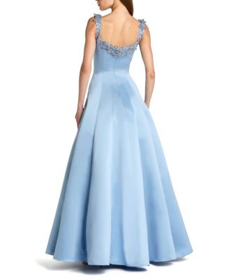  Satin Beaded Off The Shoulder Ballgown
