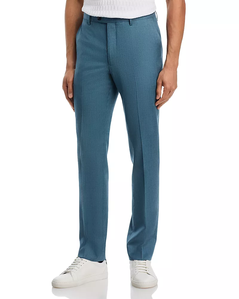 John Varvatos Star Usa Dusty Green Solid Suit Pants
