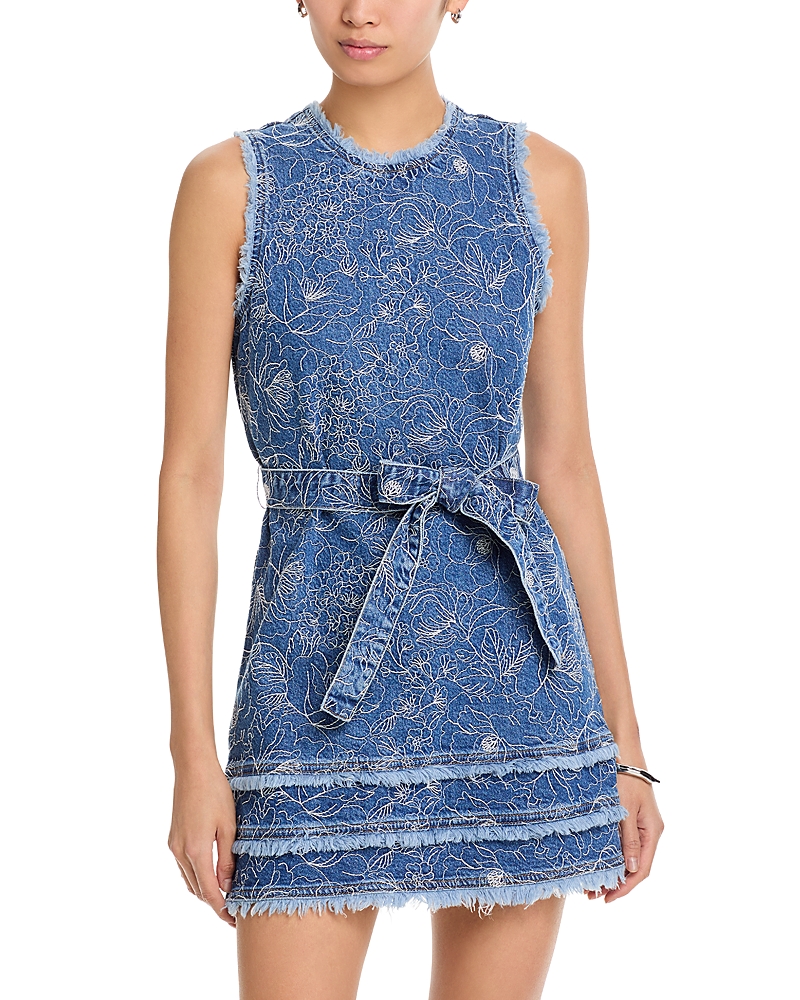 Cinq a Sept Garden Doodle Denim Dress
