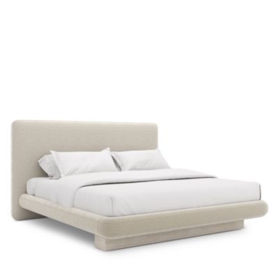 Light Overlap Upholstered Bed, King