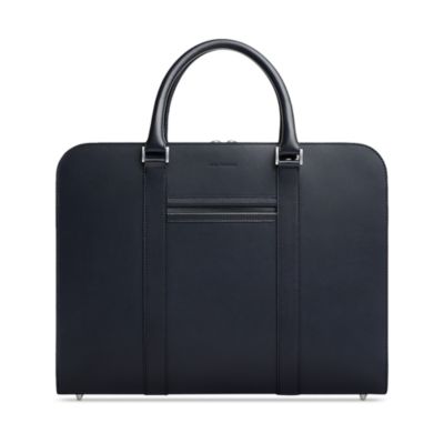 Carl Friedrik Palissy Leather Briefcase In Blue
