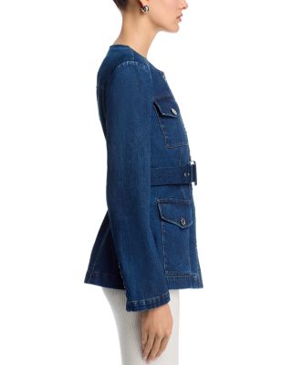 Dawn Collarless Belted Jacket