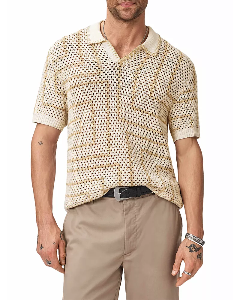 John Varvatos Lloyd Crochet Polo Shirt