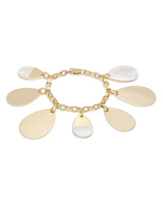 Karina Mother Of Pearl Pear Shape Charm Bracelet
