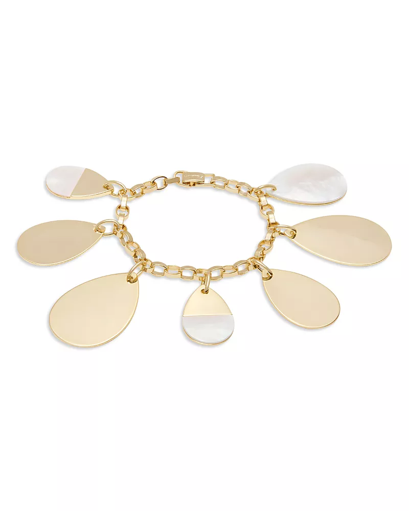 Ramy Brook Karina Mother Of Pearl Pear Shape Charm Bracelet