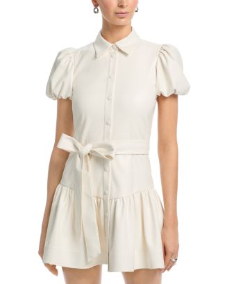 Alice and Olivia Henrietta Faux Leather Dress | Bloomingdale's Women