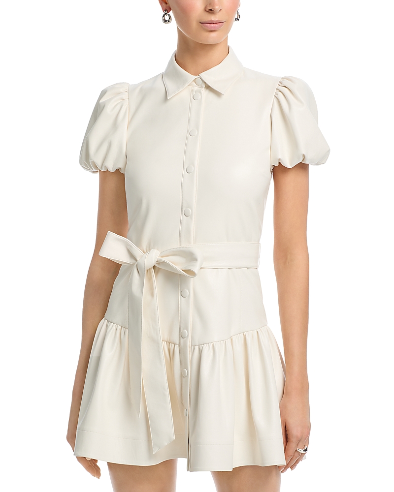 Alice and Olivia Henrietta Faux Leather Dress