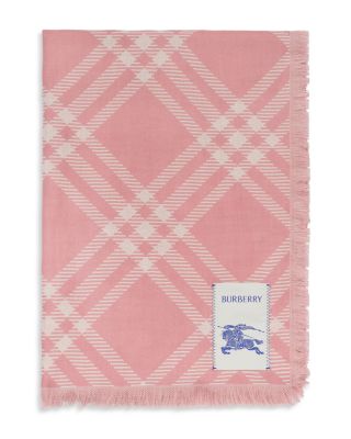 Wide Check Wool & Silk Scarf