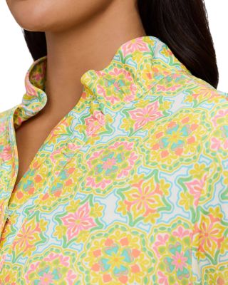 Tammy 3/4 Sleeve Sicilian Tile Dress