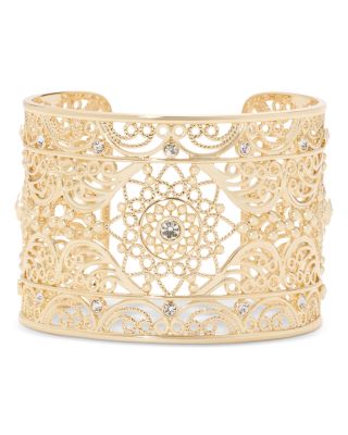 Laya Crystal Filigree Cuff Bracelet