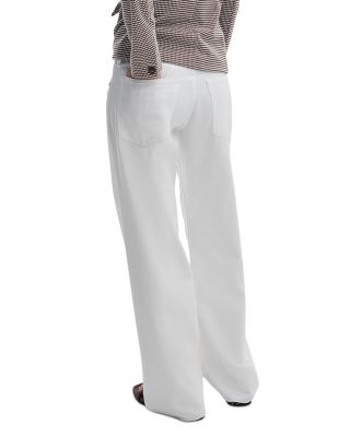 Saige High Rise Straight Jeans in White