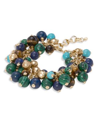 Sienna Mixed Stone Shaky Bead Statement Bracelet